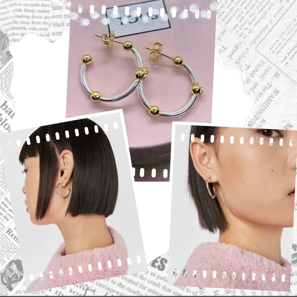 Earrings Two tones sttropel 925